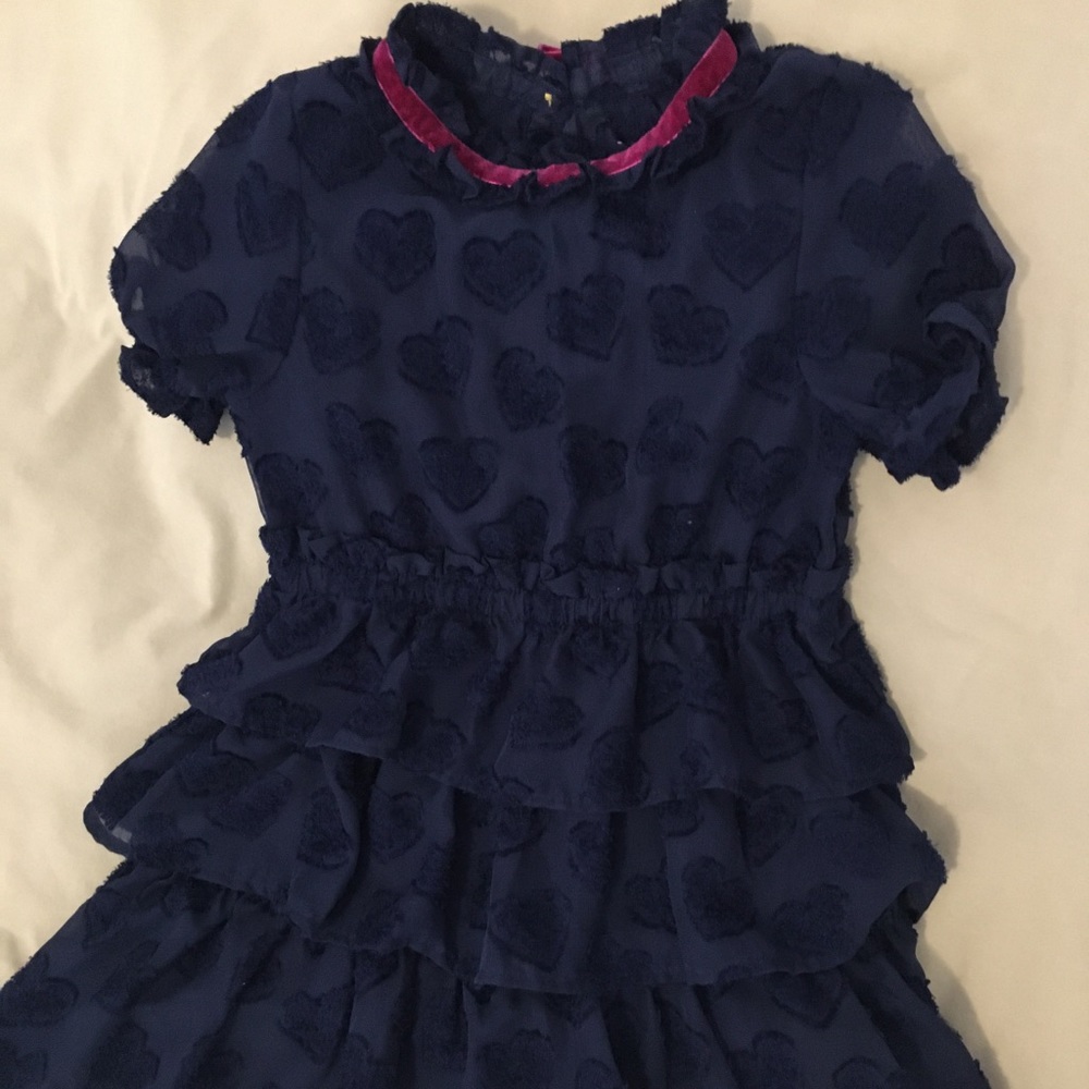 Osh-Kosh 3T navy short sleeved dress with hearts